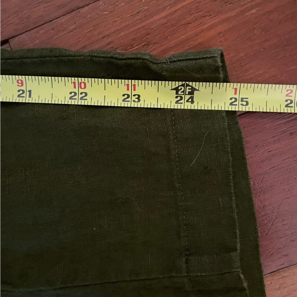 Quince 100% European Linen Tapered Ankle Pants in Martini Olive Color Size XL - Picture 12 of 13